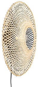 LED Candeeiro de Parede Inteligente Bambu 50 cm com Tomada incl. Wifi A60 - Rina Oriental