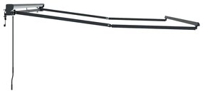 Toldo Elétrico Antracite 3,5 x 2,5 m Poliéster &amp; Alumínio