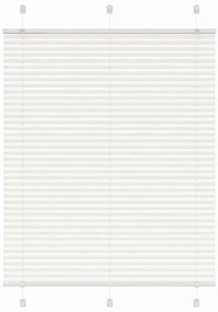vidaXL Branco Plissada Cega 110x100cm Largura Tecido 109,4cm Poliéster
