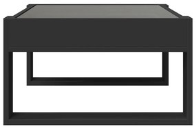 Mesa de centro luzes LED Infinity 70x53x30 cm preto