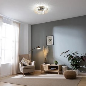 Ventoinha de teto EnergySilen LampAero 600 Natur WhiteWood de design com motor DC, com uma potência de 20 W