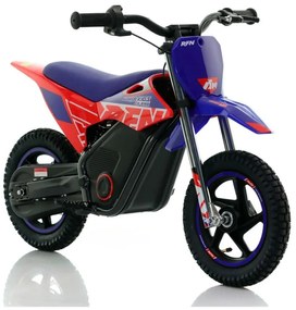 Mini moto eléctrica velocidade até 13 Km/h C/Limitador  RFN Warrior SX-E150 150W 12” Azul/Vermelho