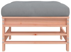 Apoios de pés jardim c/ almofadões 2pcs madeira douglas maciça