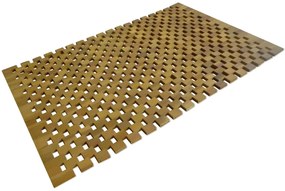 vidaXL Tapete de casa de banho em madeira de acácia 80x50 cm mosaico