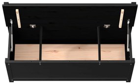 Banco 110x41x76,5 cm madeira de pinho maciça preto