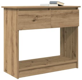 Mesa consola com gavetas 85,5x38,5x74,5 cm carvalho artisiano