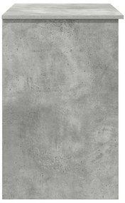 Mesa com armazenamento cinza concreto 90x49.5x75 cm madeira engenheira
