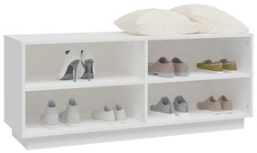 Sapateira 110x34x45 cm madeira de pinho maciça branco