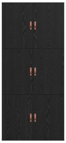 Estrutura de Cama com Armazenamento vidaXL Carvalho Preto 100x200 cm