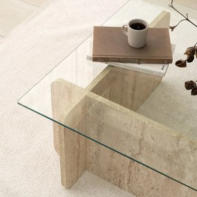 Mesa de Centro Escape – Travertino – 105 cm x 30 cm x 65 cm
