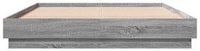 Estrutura de cama 150x200 cm derivados de madeira cinza sonoma