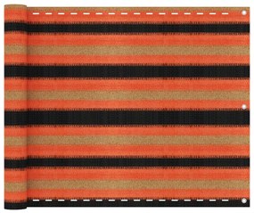 vidaXL Tela varanda PEAD 75x400 cm multicor