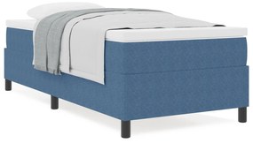 Cama Box com Colchão Azul 80x200 cm Tecido Corduroy