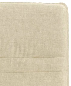 Cadeiras de jantar 6 pcs tecido cor creme