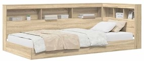 Cama Estante Carvalho Sonoma 75 x 190 cm em Madeira Projetada