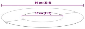 Vaso Cerâmico Branco Cerâmica Grande Redondo Moderno