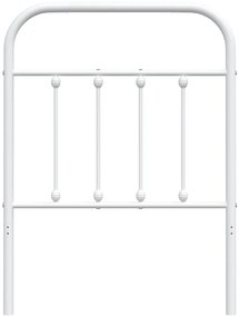 Cabeceira de cama 75 cm metal branco
