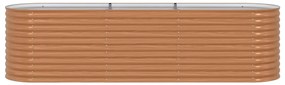 Cama Elevada Plantadeira Efeito Madeira Metal 320 X 80 X 81 cm