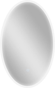 HOMCOM Espelho de Casa de Banho com Iluminação 80x50 cm Espelho Led Oval Anti-Embaçamento 3 Cores de Luz Regulável Transparente | Aosom Portugal