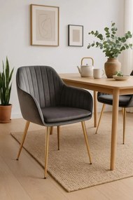 Cadeira Chic Golden - Cinza escuro