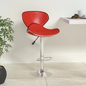 vidaXL Banco de bar couro artificial vermelho
