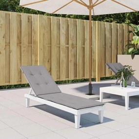 Almofadão para cadeira de terraço (75+105)x50x4 cm cinzento
