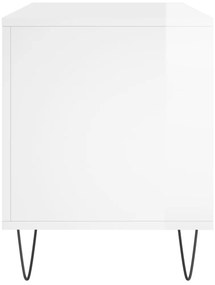 Armário p/ discos 100x38x48 cm deriv. madeira branco brilhante