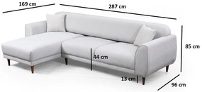 Sofá-Cama de Canto Image Corner – Bege – 287 x 169 cm