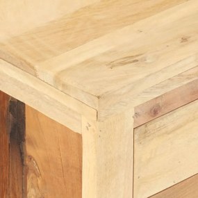 Mesa de cabeceira 40x30x50 cm madeira recuperada maciça