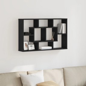 Prateleira de Parede vidaXL - Carvalho Preto, 85 x 16 x 52,5 cm, Feita