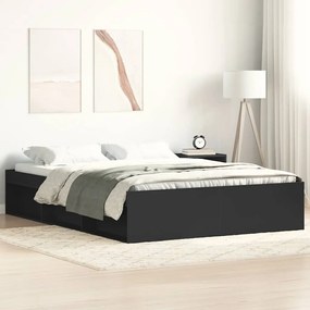 Estrutura de cama 140x200 cm preto