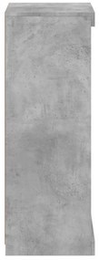Aparador com luzes LED 41x37x100 cm cinzento cimento