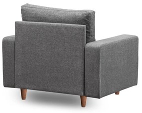 Poltrona Pafu Lungo — Cinzento Escura - 105x52x75 cm - Design Moderno