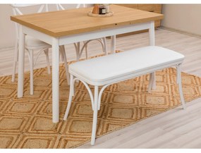 Conjunto de Mesa de Jantar Extensível e Cadeiras Oliver – Branco – Mes