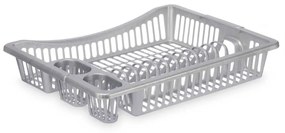 Escorredor de Louça Prateado Plástico 46 x 8 x 36 cm (12 Unidades)