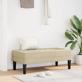 Banco vidaXL Creme 113x57x39 cm Tecido