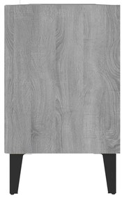 Móvel de TV com pernas em metal 103,5x30x50 cm sonoma cinzento