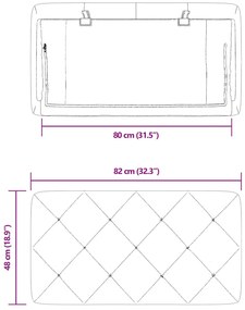 Almofadão de cabeceira 80 cm veludo preto