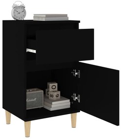 Mesa de cabeceira 40x35x70 cm preto