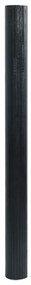 Tapete retangular 100x300 cm bambu preto