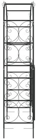 Arco de jardim c/ portão 108x45x235 cm aço preto