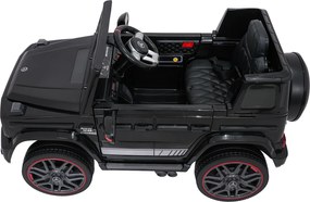 Carro elétrico para Crianças 2 a 5 anos 12V Mercedes G63 AMG LIFT Rodas de espuma EVA, assento Couro ecológico Preto