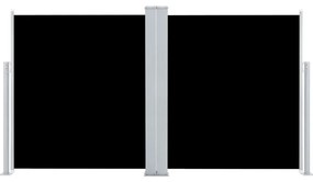Toldo lateral retrátil 140x600 cm preto