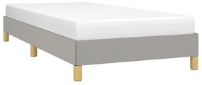 Estrutura de cama 100x200 cm tecido cinza-claro