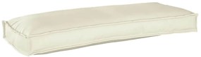 vidaXL almofada pra palete pra banco creme 100x40x8 cm em tecido Oxford