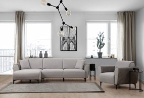 Sofá-Cama de Canto Aren – Cinzento – 150 x 260 cm