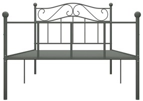 Estrutura de cama 100x200 cm metal cinzento