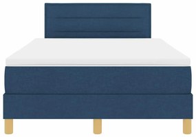 Cama Box Spring com Colchão Azul 120x200 cm Tecido