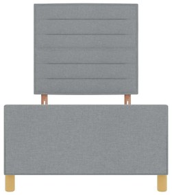 Cama vidaXL Cinza Claro 90x200 cm Tecido