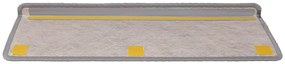 Tapetes escada adesivos aspeto sisal 30pcs 65x21x4 cm prateado